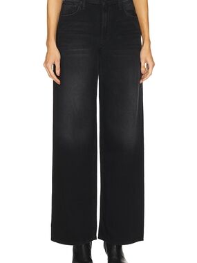 MOTHER Spinner Wide Leg Black Jeans